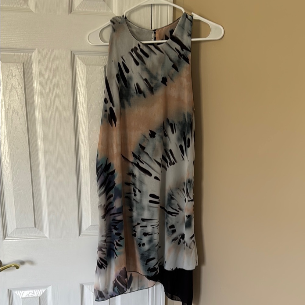 Elegant Tie-Dye Sleeveless Dress from Italy size small